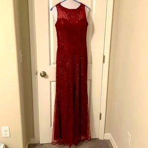 Mother of the Bride Dress Dark Red